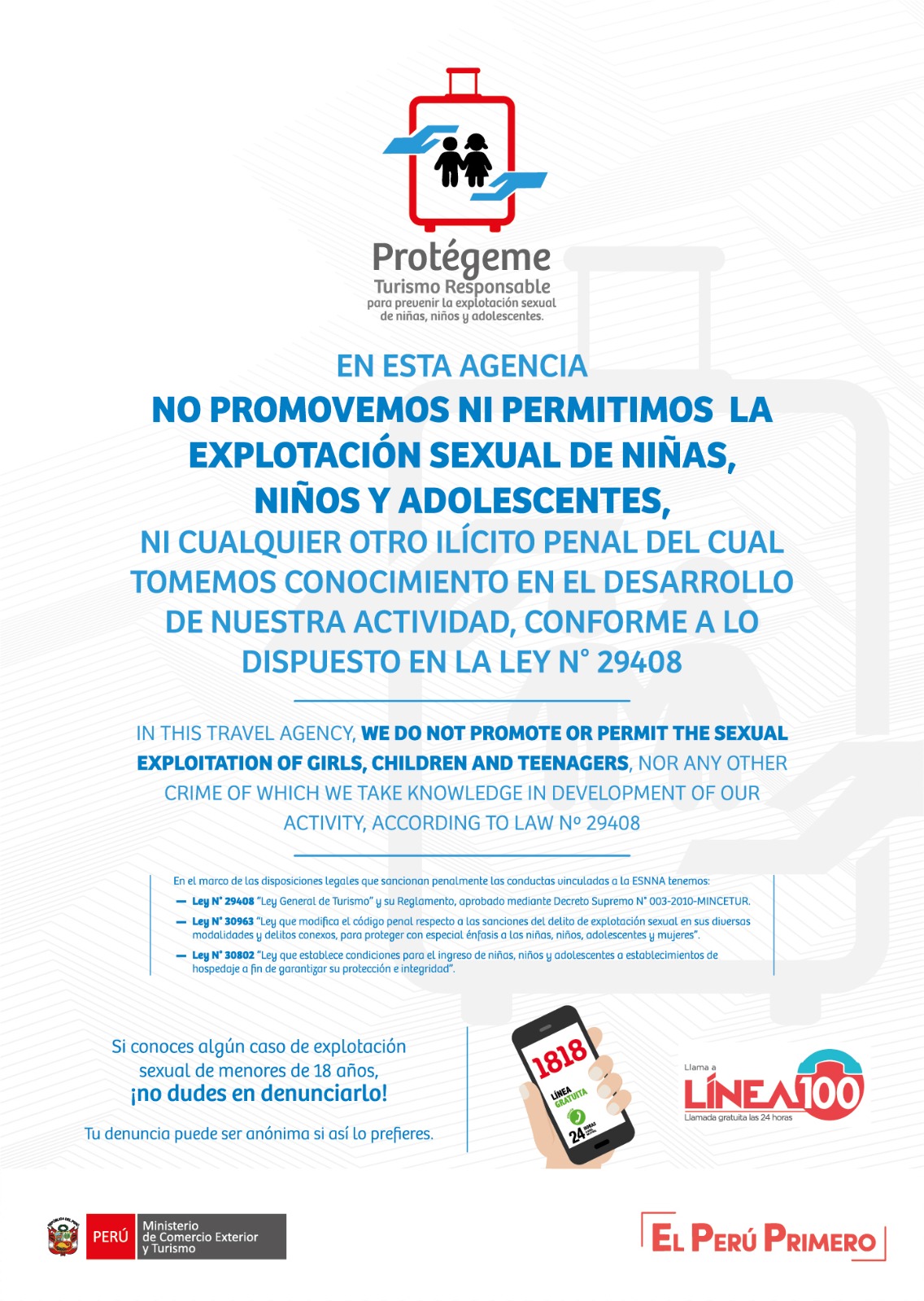 Protégeme Turismo Responsable — compromiso ESNNA